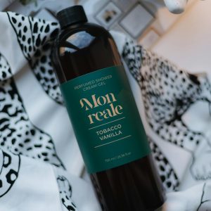 Mon Reale Tobacco Vanilla Shower Gel on Fabric